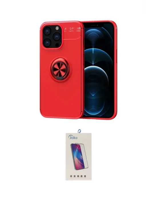 ieg™ iPhone 13 Pro Max Kılıf Yankı Form Prime - Siyah Joko 5D Cam