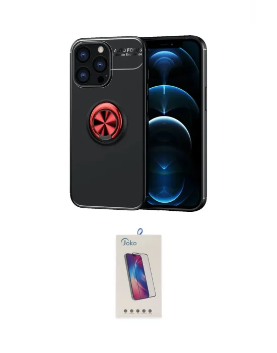 ieg™ iPhone 13 Pro Max Kılıf Yankı Form Prime - Siyah Joko 5D Cam