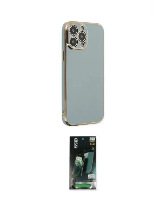 ieg™ iPhone 13 Pro Max Kılıf Yankı Serisi - Şeffaf 360 Full Body Arka Koruyucu