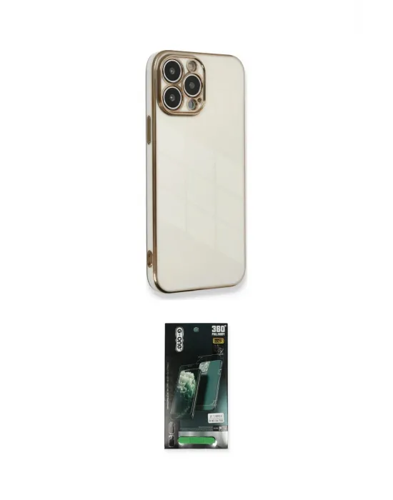 ieg™ iPhone 13 Pro Max Kılıf Yankı Serisi - Şeffaf 360 Full Body Arka Koruyucu