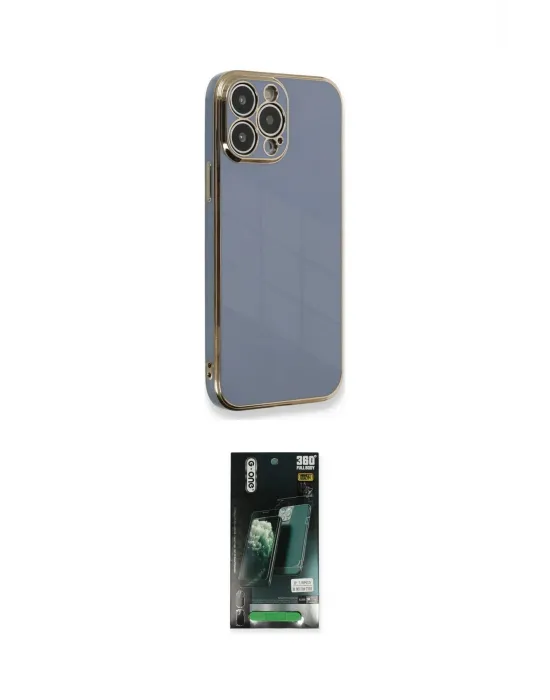 ieg™ iPhone 13 Pro Max Kılıf Yankı Serisi - Şeffaf 360 Full Body Arka Koruyucu