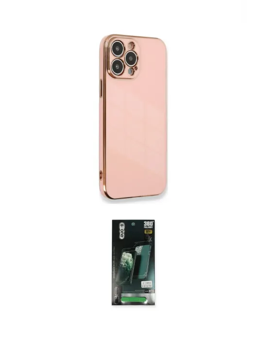 ieg™ iPhone 13 Pro Max Kılıf Yankı Serisi - Şeffaf 360 Full Body Arka Koruyucu