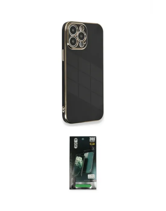 ieg™ iPhone 13 Pro Max Kılıf Yankı Serisi - Şeffaf 360 Full Body Arka Koruyucu