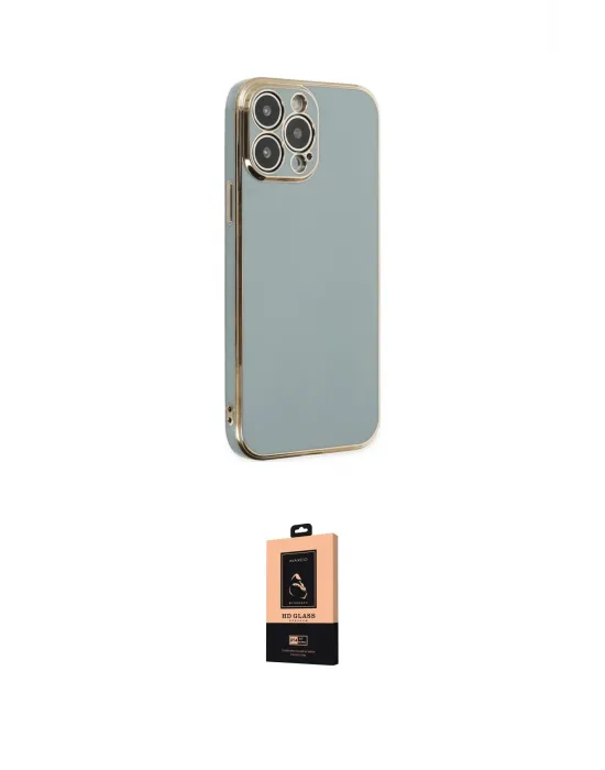 ieg™ iPhone 13 Pro Max Kılıf Yankı Serisi - Şeffaf Maxco Cam Ekran Koruyucu