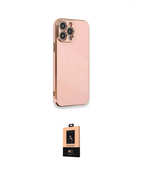 ieg™ iPhone 13 Pro Max Kılıf Yankı Serisi - Şeffaf Maxco Cam Ekran Koruyucu