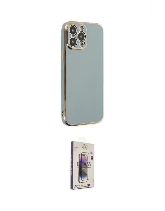 ieg™ iPhone 13 Pro Max Kılıf Yankı Serisi - Siyah Bilvis 3D Cam Ekran Koruyucu