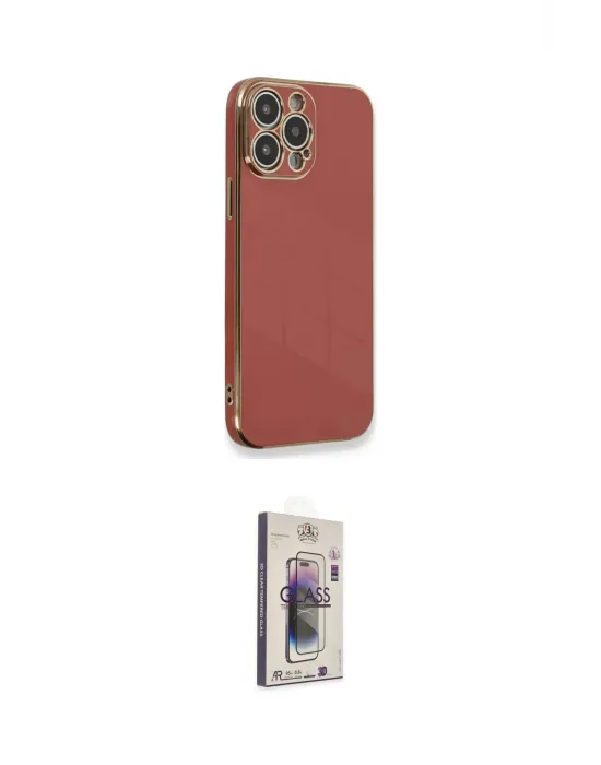 ieg™ iPhone 13 Pro Max Kılıf Yankı Serisi - Siyah Bilvis 3D Cam Ekran Koruyucu