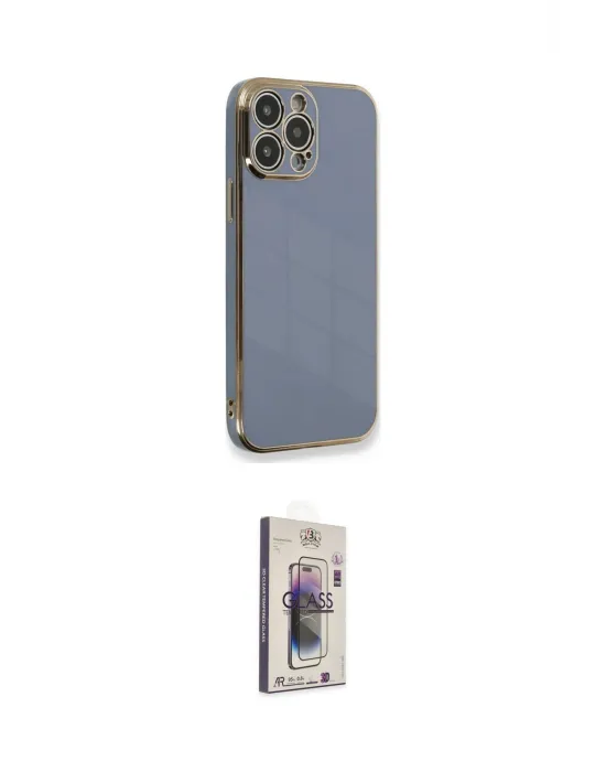 ieg™ iPhone 13 Pro Max Kılıf Yankı Serisi - Siyah Bilvis 3D Cam Ekran Koruyucu