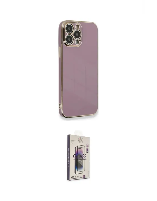 ieg™ iPhone 13 Pro Max Kılıf Yankı Serisi - Siyah Bilvis 3D Cam Ekran Koruyucu