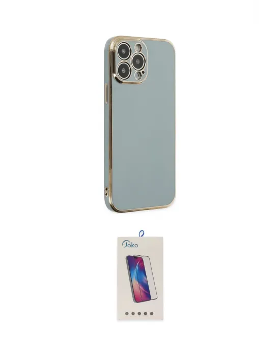 ieg™ iPhone 13 Pro Max Kılıf Yankı Serisi - Siyah Joko 5D Cam