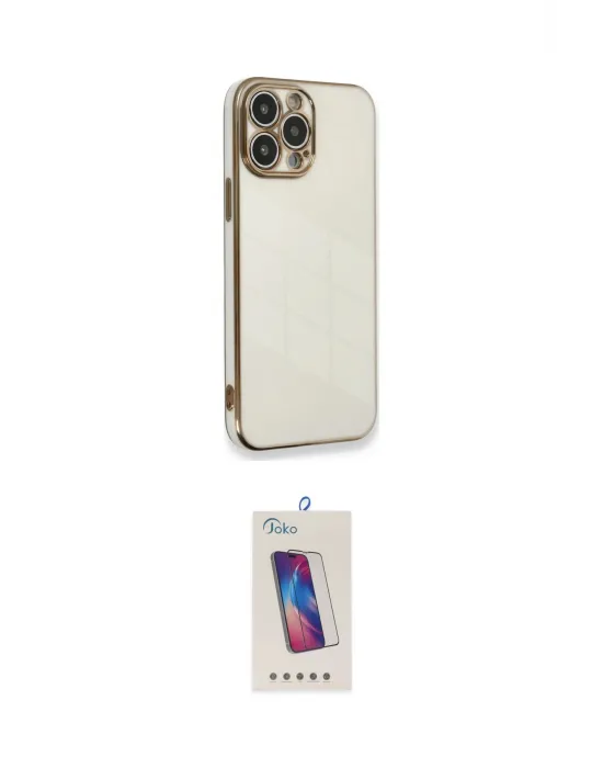 ieg™ iPhone 13 Pro Max Kılıf Yankı Serisi - Siyah Joko 5D Cam