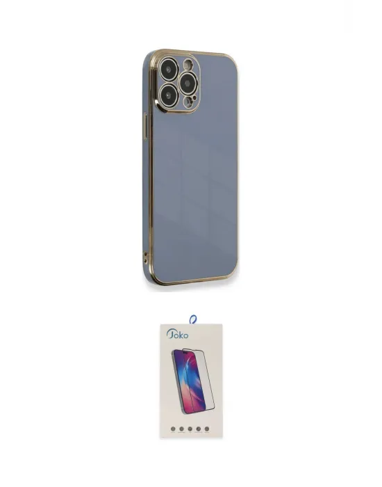 ieg™ iPhone 13 Pro Max Kılıf Yankı Serisi - Siyah Joko 5D Cam