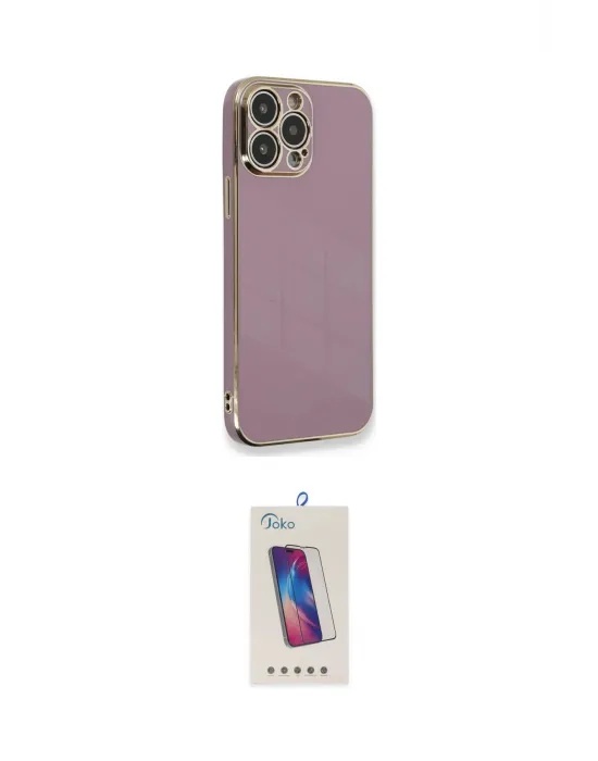 ieg™ iPhone 13 Pro Max Kılıf Yankı Serisi - Siyah Joko 5D Cam