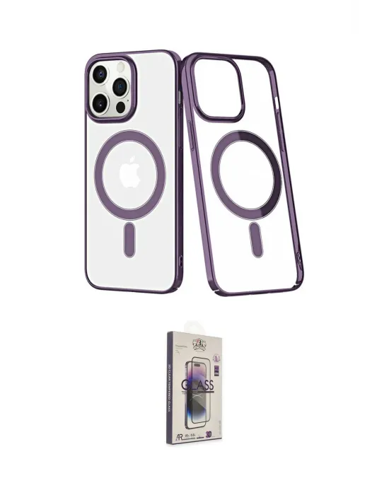 ieg™ iPhone 13 Pro Max Kılıf Yörünge Minimal - Siyah Bilvis 3D Cam Ekran Koruyucu
