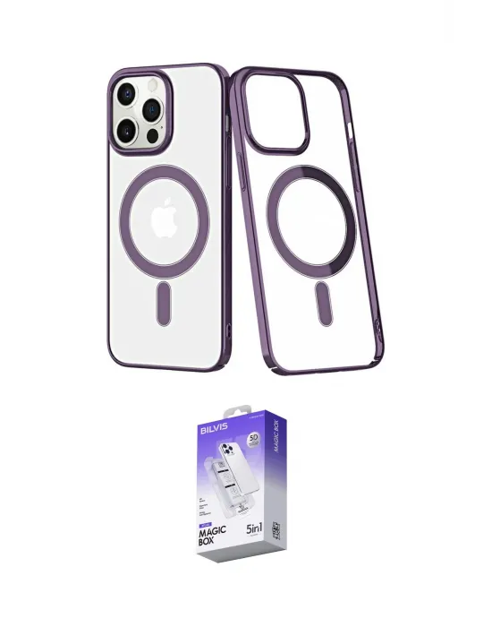 ieg™ iPhone 13 Pro Max Kılıf Yörünge Minimal - Siyah Bilvis 5in1 3D Magic Cam Ekran Koruyucu