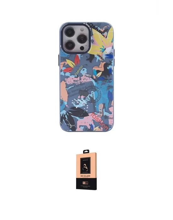 ieg™ iPhone 13 Pro Max Kılıf Zirve Form Özel Seri - Şeffaf Maxco Cam Ekran Koruyucu