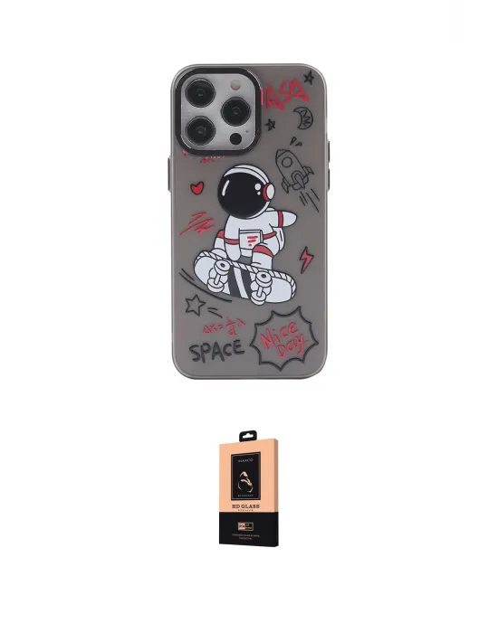 ieg™ iPhone 13 Pro Max Kılıf Zirve Form Özel Seri - Şeffaf Maxco Cam Ekran Koruyucu