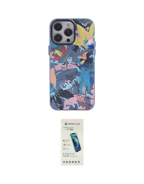 ieg™ iPhone 13 Pro Max Kılıf Zirve Form Özel Seri - Şeffaf Pasifik Cam Ekran Koruyucu