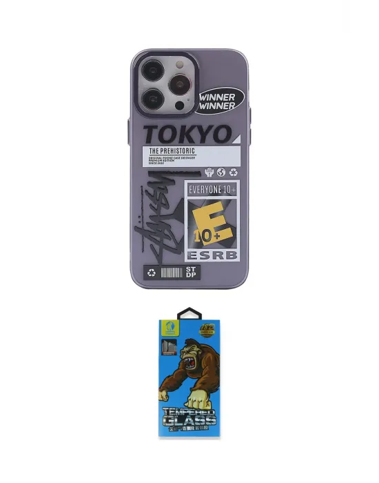 ieg™ iPhone 13 Pro Max Kılıf Zirve Form Özel Seri - Siyah 18D Cam Ekran Koruyucu