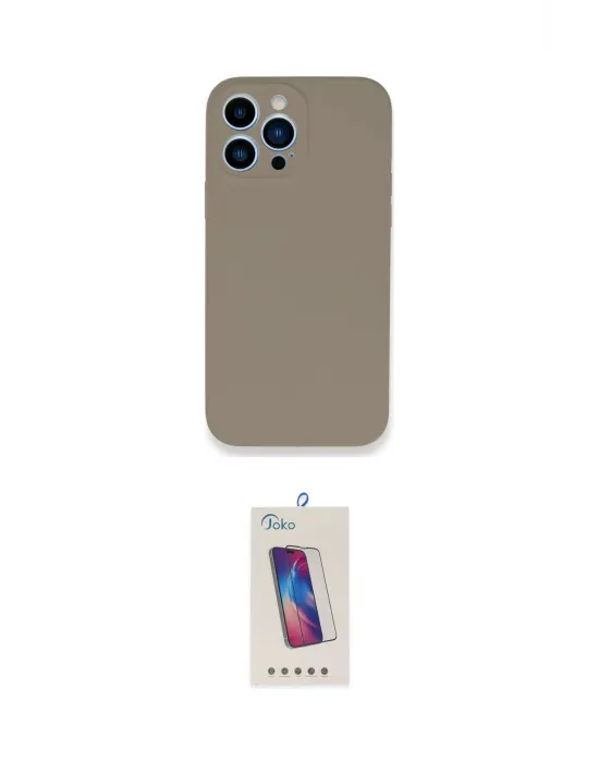 ieg™ iPhone 13 Pro Max Kılıf Zirve Modern Özel Seri - Siyah Joko 5D Cam