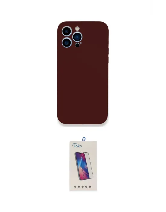 ieg™ iPhone 13 Pro Max Kılıf Zirve Modern Özel Seri - Siyah Joko 5D Cam