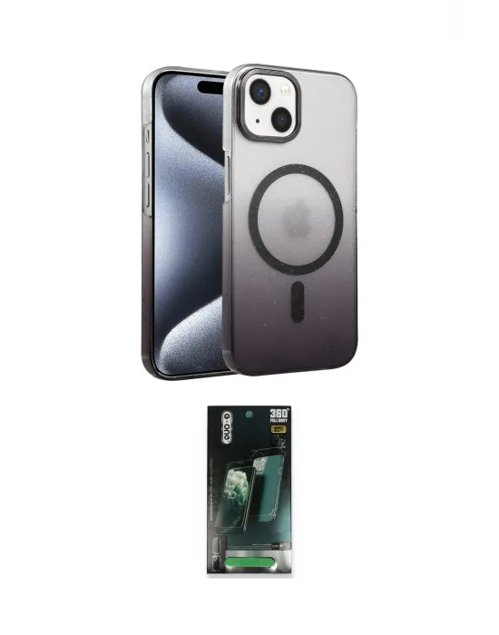 ieg™ iPhone 14 Kılıf Ahenk Doku Özel Seri - Şeffaf 360 Full Body Arka Koruyucu