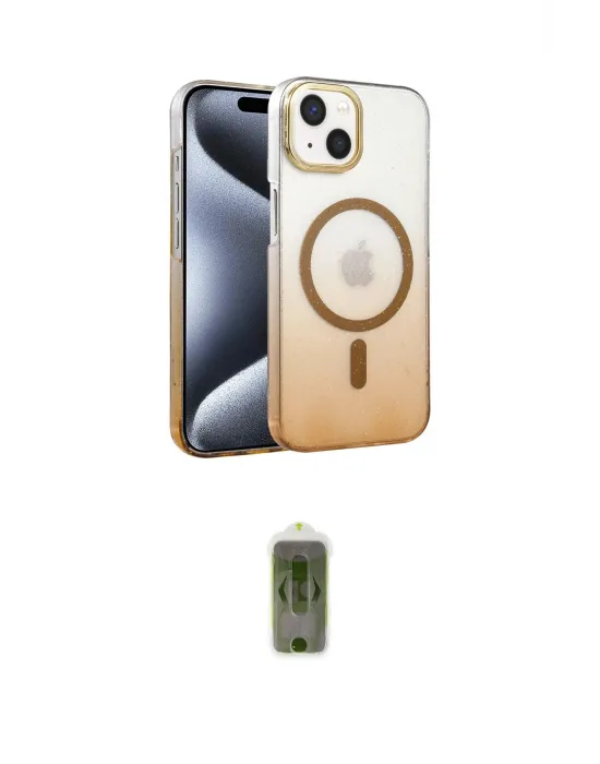 ieg™ iPhone 14 Kılıf Ahenk Doku Özel Seri - Siyah Joko Magic 5D Hayalet Cam