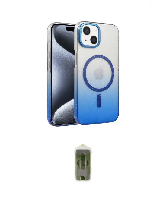 ieg™ iPhone 14 Kılıf Ahenk Doku Özel Seri - Siyah Joko Magic 5D Hayalet Cam