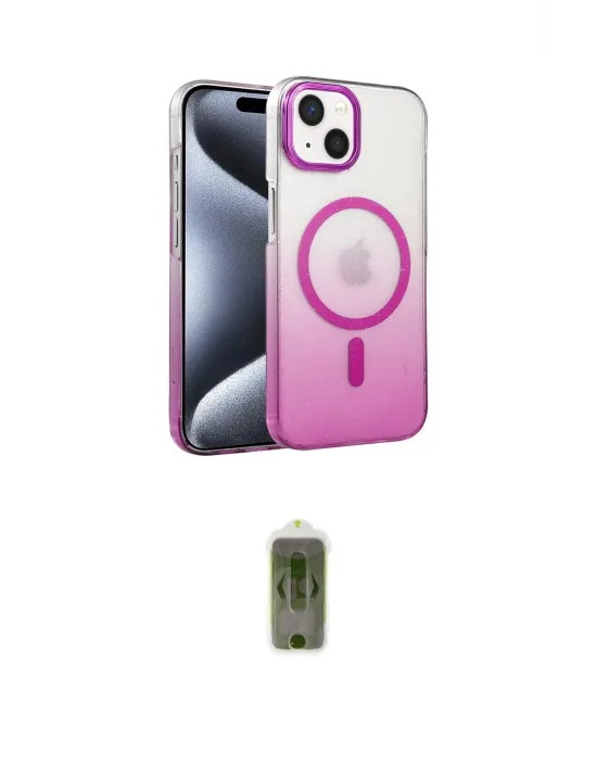 ieg™ iPhone 14 Kılıf Ahenk Doku Özel Seri - Siyah Joko Magic 5D Hayalet Cam