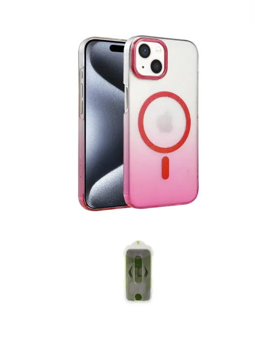 ieg™ iPhone 14 Kılıf Ahenk Doku Özel Seri - Siyah Joko Magic 5D Hayalet Cam