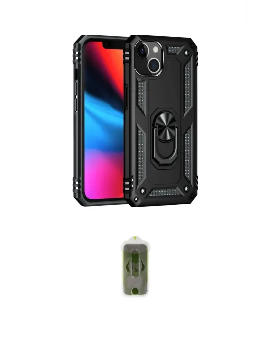 ieg™ iPhone 14 Kılıf Ahenk Klasik Koleksiyonu - Siyah Joko Magic 5D Hayalet Cam