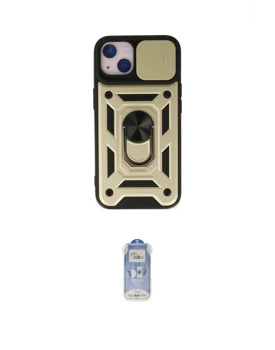 ieg™ iPhone 14 Kılıf Ahenk Klasik - Siyah Joko Magic 5D Cam