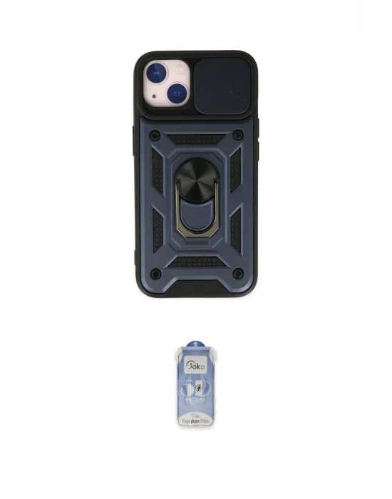 ieg™ iPhone 14 Kılıf Ahenk Klasik - Siyah Joko Magic 5D Cam