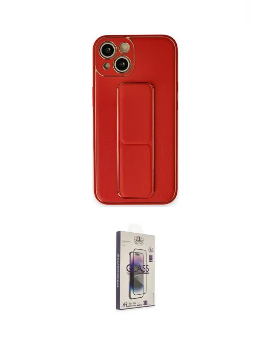 ieg™ iPhone 14 Kılıf Akış Doku - Siyah Bilvis 3D Cam Ekran Koruyucu