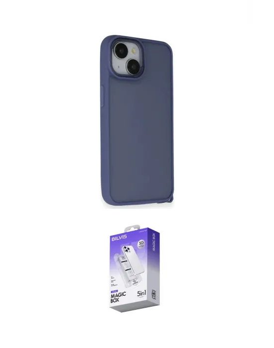 ieg™ iPhone 14 Kılıf Atlas Form - Siyah Bilvis 5in1 3D Magic Cam Ekran Koruyucu