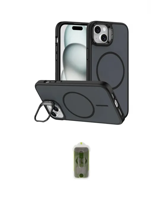 ieg™ iPhone 14 Kılıf Çekirdek Klasik - Siyah Joko Magic 5D Hayalet Cam