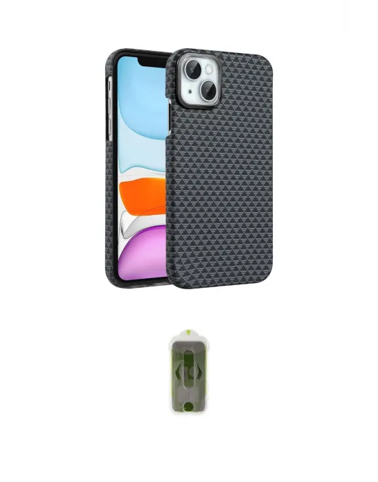 ieg™ iPhone 14 Kılıf Doruk Serisi - Siyah Joko Magic 5D Hayalet Cam