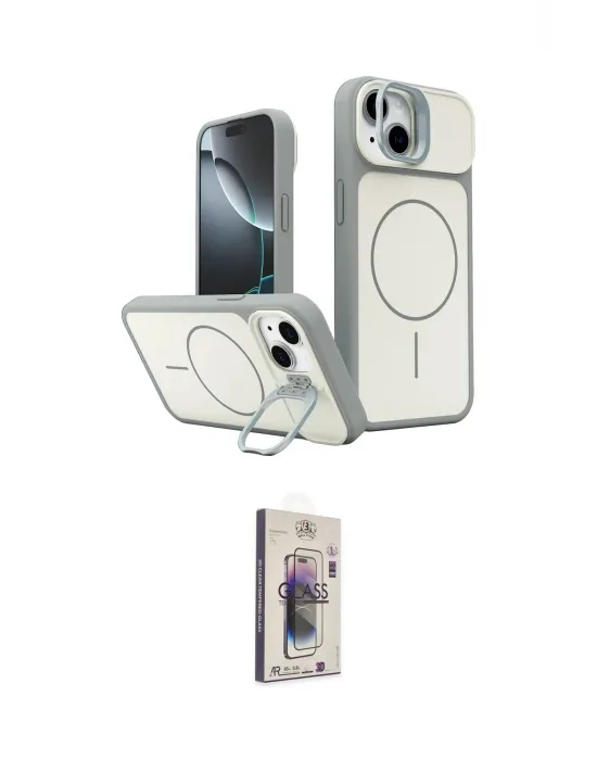 ieg™ iPhone 14 Kılıf İz Modern Prime - Siyah Bilvis 3D Cam Ekran Koruyucu