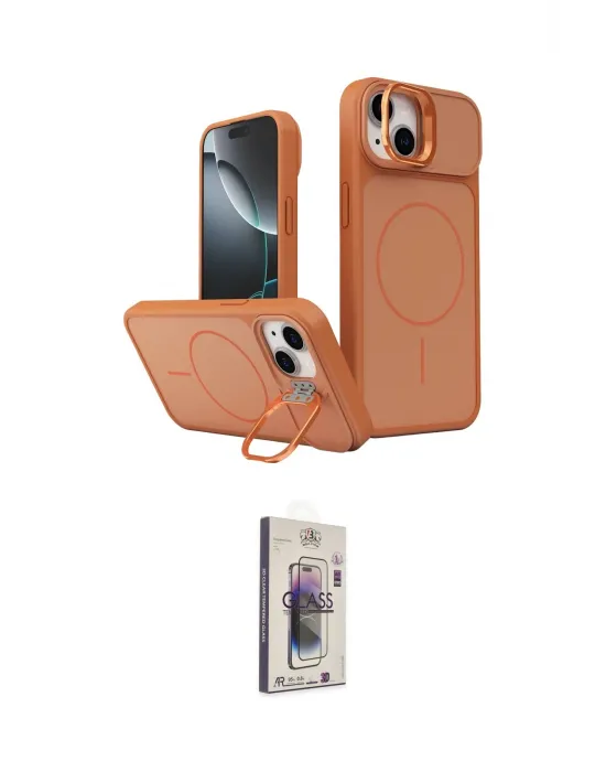 ieg™ iPhone 14 Kılıf İz Modern Prime - Siyah Bilvis 3D Cam Ekran Koruyucu