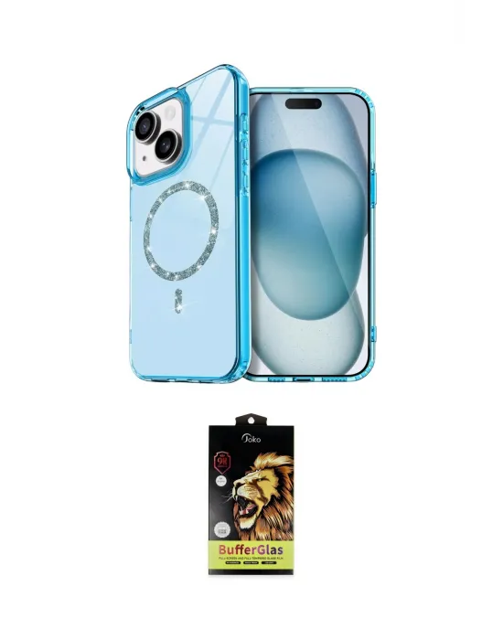 ieg™ iPhone 14 Kılıf Kıvılcım Form Prime - Siyah Buffer Cam Ekran Koruyucu