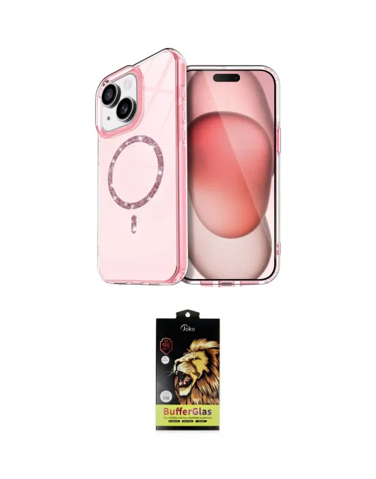 ieg™ iPhone 14 Kılıf Kıvılcım Form Prime - Siyah Buffer Cam Ekran Koruyucu