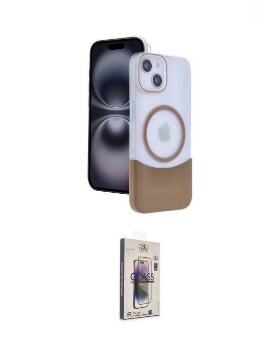 ieg™ iPhone 14 Kılıf Kozmos Form Özel Seri - Siyah Bilvis 3D Cam Ekran Koruyucu