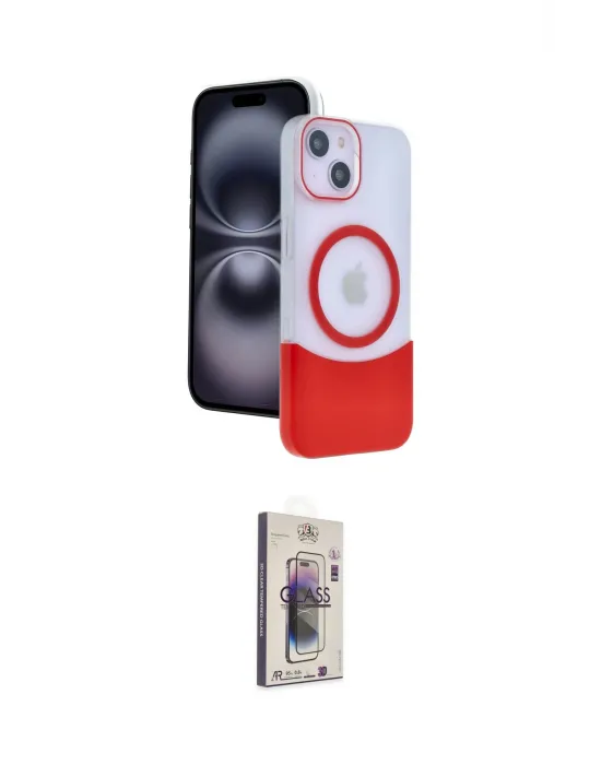 ieg™ iPhone 14 Kılıf Kozmos Form Özel Seri - Siyah Bilvis 3D Cam Ekran Koruyucu