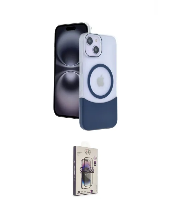 ieg™ iPhone 14 Kılıf Kozmos Form Özel Seri - Siyah Bilvis 3D Cam Ekran Koruyucu