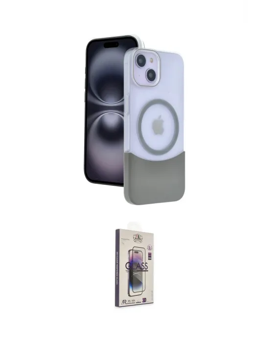 ieg™ iPhone 14 Kılıf Kozmos Form Özel Seri - Siyah Bilvis 3D Cam Ekran Koruyucu
