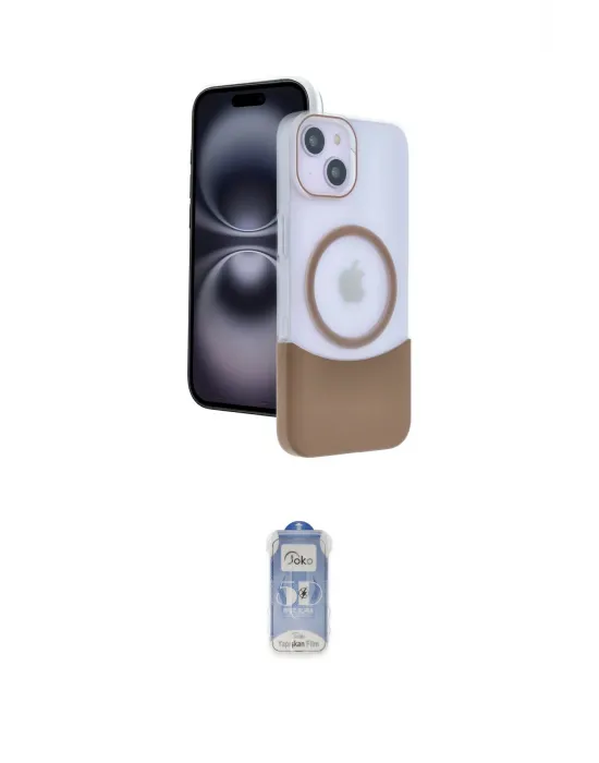 ieg™ iPhone 14 Kılıf Kozmos Form Özel Seri - Siyah Joko Magic 5D Cam