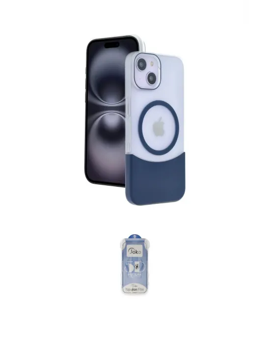 ieg™ iPhone 14 Kılıf Kozmos Form Özel Seri - Siyah Joko Magic 5D Cam