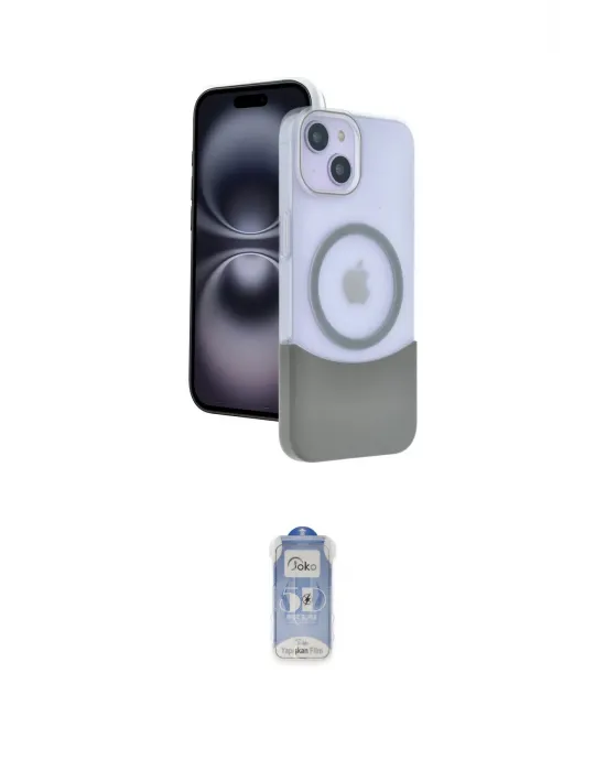 ieg™ iPhone 14 Kılıf Kozmos Form Özel Seri - Siyah Joko Magic 5D Cam