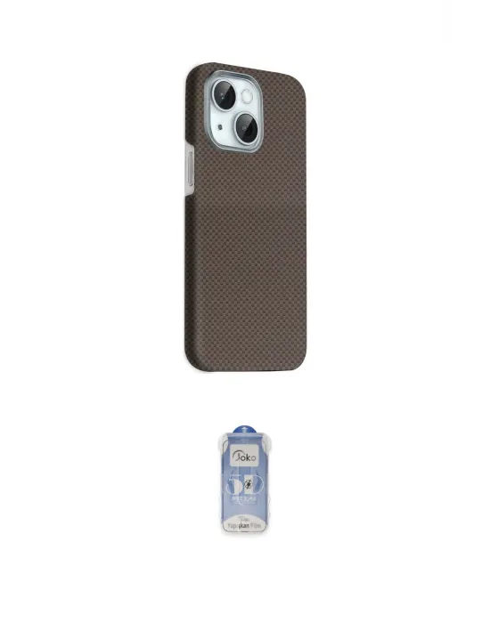ieg™ iPhone 14 Kılıf Kozmos Klasik Prime - Siyah Joko Magic 5D Cam