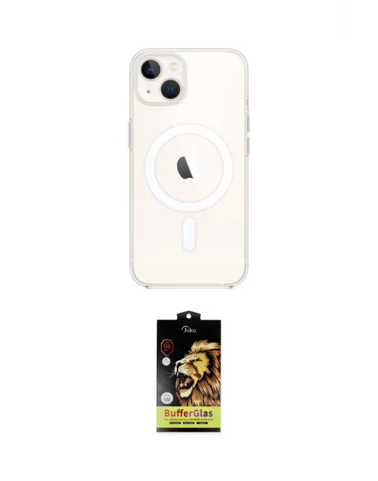 ieg™ iPhone 14 Kılıf Kutup Klasik Serisi - Siyah Buffer Cam Ekran Koruyucu